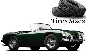 AC Ace tire size - dimensions for all wheels front and rear axles